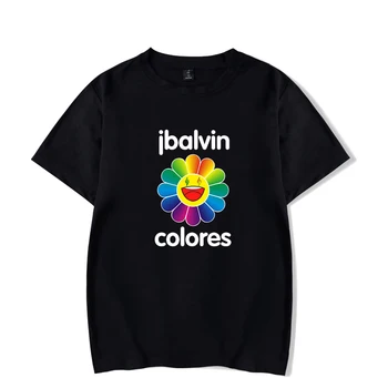J BALVIN Marškinėlius Spalvų 2020 Mados Drabužių, O-Kaklo vyriški T-shirt Moterims trumpomis Rankovėmis Tshirts Atsitiktinis Unisex Drabužių, Negabaritinių