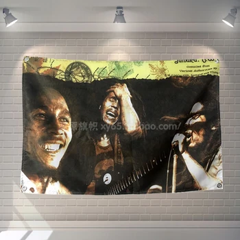 Jamaikos Reggae Muzikos bob marley Roko plakatas vėliavos banner gobeleno audinys tapybos Siena Lipdukas Baras, kavinė namų Fone dekoras