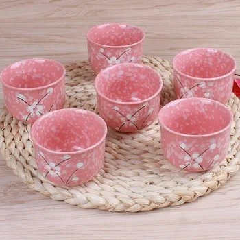 Japanese Cherry Blossom Virdulys Nustatyti 1 Puodą 6 Puodeliai, Keramikos Drinkware Arbatos Puodą Home Office Arbatos Rinkinys Virdulys Lašas Laivybos