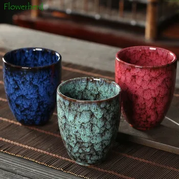 Japonų Keramikos, Porceliano Arbatos Puodelio Teaware Vieną Didelį 250ml Yerba Mate Arbatos Puodelio Kavos Puodelį, Spalvinga Kung Fu Arbatos Puodelio Rinkinys