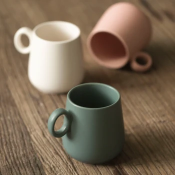 Japonų minimalistinės kavos puodelis nustatyti Matinis matinis keramikos puodelis