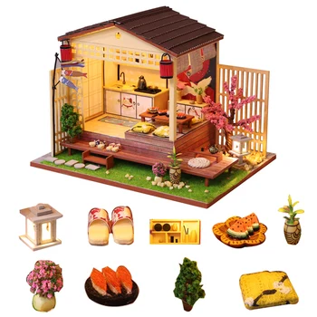 Japonų Stiliaus Lėlės Namas Miniatiūriniai 