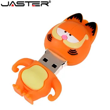 JASTER gražus Mini 64GB mielas Garfildas modelis usb flash drive usb 2.0 4GB 8GB 16GB 32GB pendrive dovana