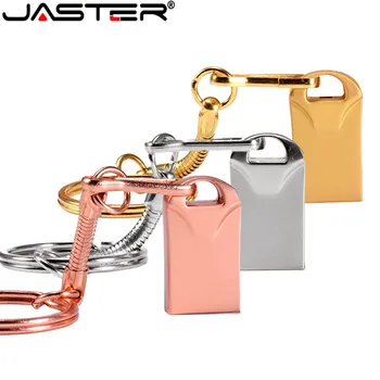 JASTER nemokama logo USB 2.0 4GB 8GB 16GB 32GB флешка 64GB Flash Pen Ratai Metalo Memory Stick ratai Mygtuką Nemokamas Pristatymas