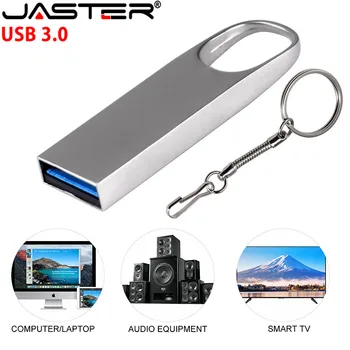 JASTER USB 3.0, metalo USB Flash Drive 64GB 32GB 16GB 8GB 4GB USB Stick Metalinis Tušinukas Ratai Realias galimybes (Per 10vnt Nemokama logo)