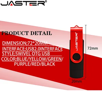 JASTER USB Flash Drive, OTG Pen Drive Usb Stick, skirtą 