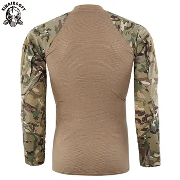 JAV Armijos Karinę Uniformą Medžioklės Taktinis Marškinėliai ilgomis Rankovėmis Medvilnės III Kartos Kovoti su Varlė Marškinėliai Vyrams Mokymo Marškinėliai Camo