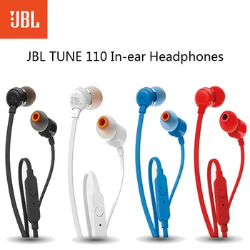 JBL T110 Laidinio In-Ear Ausinės, Muzikos Gilus Baritonas Ausinių Sportas Veikia Ausines, Ausines Su Mic Smartfon Ausinės