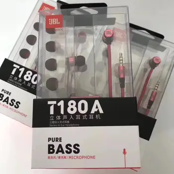 JBL T180A In-ear Eiti Remote Ausinės Su Mikrofonu Sporto, Muzikos Pure Bass Garso Ausines leagoo s9 