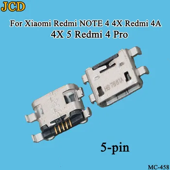JCD 100VNT/Daug Xiaomi Redmi 4 PASTABA 4X / Redmi 4A 4X 5 / Redmi 4 Pro USB Įkrovimo Lizdas Uosto Kištukinis Įkrovimas, Doko Jungtis