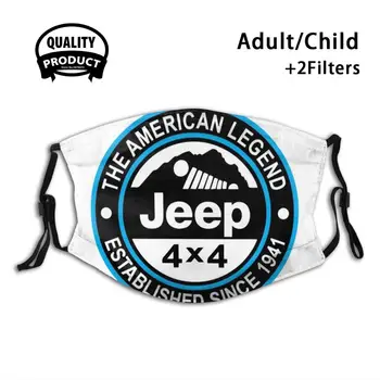 Jeep Amerikos Legenda Veido Kaukė Su Filtru Amerikos Legenda Nuotykių Hobis Takas Veikia Vyrų Mielas Automobiliu Važinėti Dviračiu Nuotykių