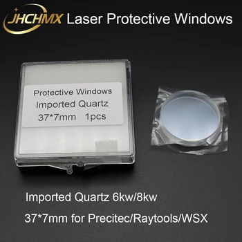 JHCHMX Lazerio Apsaugos Windows/Objektyvas 37*7mm 6kw-8kw Importuotų Kvarco už Precitec Raytools WSX Procutter Pluošto Lazerio Galvutė