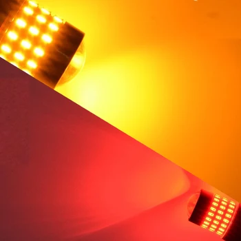 JIACHI 100VNT Didmeninė P21/5W 1157 BAY15D LED Automobilio Lemputes 12-24V Auto Dalys, Stabdžių Šviesos važiavimui Lempos DRL Balta Geltona Raudona