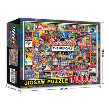 Jigsaw Puzzle 1000 Gabalas Įtempių Galvosūkiai, Vaikų Tėvų-vaikų Knygos Švietimo Asamblėjos Fidget Žaislų Rinkinys Dėlionės
