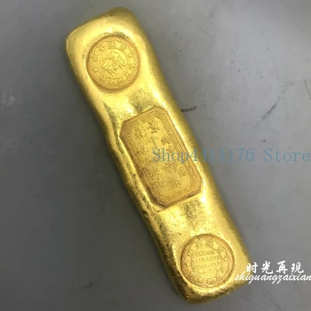 Jingfu qianzu grynas baras žalvario auksą, padengtą aukso luito baras amatų aukso monetas