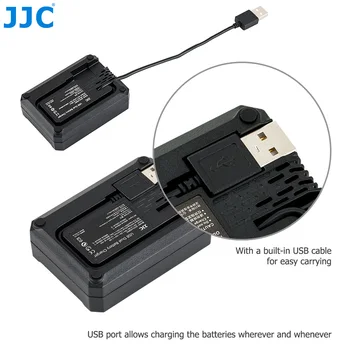 JJC USB Dual Baterijos Kroviklis skirtas Fujifilm NP-W235 dėl Fotoaparatas Fuji Fujifilm X-T4 XT4 Nešiojamų Galia Kelionės Įkroviklis