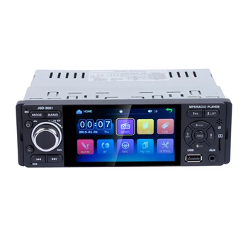 JSD-3001 Vieną DIN Automobilio Radijo 4.1 colių Jutiklinis Ekranas, Stereo Touch Ekranas HD Multimedijos Grotuvais Galvos Vienetas AUX Kabelis