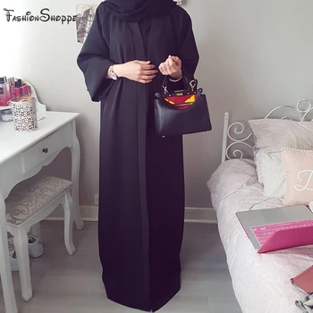 Jungtiniai arabų emyratai Abaja Dubajus Kaftan Arabų Islamo Moterys Ilgai Gėlių Musulmonų Kimono Megztinis Suknelė turkijos Elbise Mubarakas Islamo Drabužių #D920