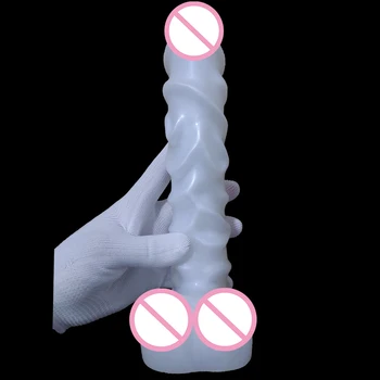 Juoda Balta Kristalų 3 Spalvos Didelis Vibratorių Moterų Didžiulis Penis Analinis Butt Plug Gėjų Porų, Vyrų Masturbacija Dildo Makšties Oslas