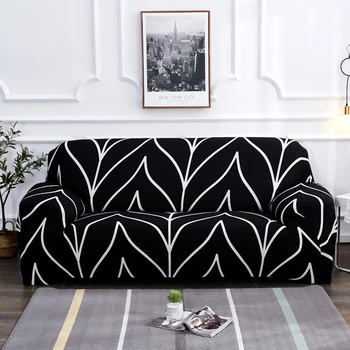 Juoda spausdinti sofa apima spandex už kambarį sofos dangtelio kampe sofa cover L formos, elastinga ruožas sofa-lova, kėdės apima