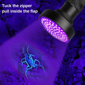 Juodas UV Šviesos Žibintuvėlis Super Šviesus 100 LED UV Žibintuvėlis Ultravioletinių spindulių Detektorius Žibintuvėlis Šunų Šlapimo,Naminių gyvūnų Dėmes ir Lova Klaida