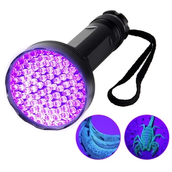 Juodas UV Šviesos Žibintuvėlis Super Šviesus 100 LED UV Žibintuvėlis Ultravioletinių spindulių Detektorius Žibintuvėlis Šunų Šlapimo,Naminių gyvūnų Dėmes ir Lova Klaida