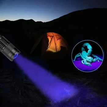 Juodos Šviesos 365/395 nm UV Žibintuvėlis Kišeninis Nešiojamas Ultravioletinių spindulių Detektorius Augintinio Šlapimo Dėmes Detektorius Skorpionas Medžioklė