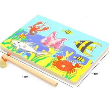Juokinga Kūdikis Žvejybos Žaidimai Valdybos Montessori Magnetinės Medinės Dėlionės Dėlionės, Žaislų, Vaikai, Vaikams, Juokinga Švietimo Gimtadienio Dovana