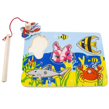 Juokinga Kūdikis Žvejybos Žaidimai Valdybos Montessori Magnetinės Medinės Dėlionės Dėlionės, Žaislų, Vaikai, Vaikams, Juokinga Švietimo Gimtadienio Dovana