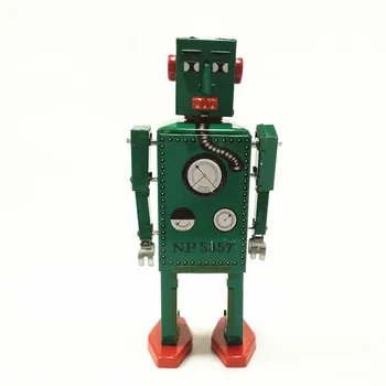[Juokingi] Suaugusiųjų Kolekciją Retro Vėjo iki žaislas Metalo Skardos LILLIPUT Robotas žaislas, Mechaninė žaislas Prisukamas žaislas duomenys modelis vaikai dovana