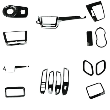 Juostele, juoda detalės, MG ZS 2017-2019 Vidaus apdailos įrankius skydelis Centrinės kontrolės stiklo jungiklis Dekoratyvinis rėmelis Nerūdijančio plieno