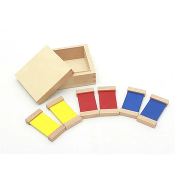 Jutimo medžiagų, mokymosi spalvų pažinimo valdybos medinis langas ikimokyklinio amžiaus vaikų mokymas Montessori jutimo žaislai, edukaciniai žaislai