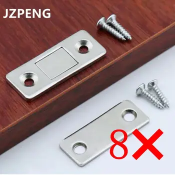 JZPENG 16pcs / 8Set magnetinis durų arčiau durų užrakto sklendę, durų magnetas baldai, spintos varžtas ultra plonas