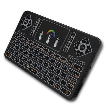 K9 Mini 2,4 GHz Belaidė Klaviatūra 7 Spalvinga Apšvietimu Touchpad Klaviatūra, skirta 