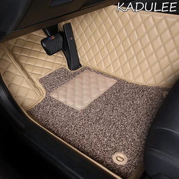 KADULEE Custom automobilių grindų kilimėliai Skoda octavia fabia greitai puikus kodiaq yeti du kartus koja kilimėliai, automobilių optikos automobilių reikmenys