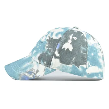 Kaklaraištis dažų Skrybėlę Medvilnės Europos ir Amerikos moterų atidarykite viršų skrybėlę nuo saulės saulės skydelis medvilnės asiūklio Bžūp Beisbolo kepuraitę