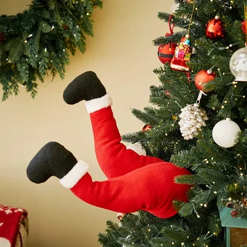 Kalėdiniai Papuošalai Papuošti Kalėdų Eglutė Kalėdų Senelio Kojų Įdaryti Santa Claus Xmax Medžio Juokinga Ornamentu Durų Apdaila