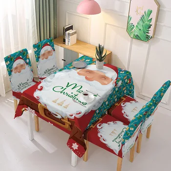 Kalėdinė staltiesė kėdė padengti apdailos kėdė padengti vandeniui staltiesė
