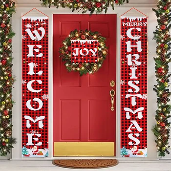 Kalėdų dekoracijos namų santa claus durų kabo audinio dažymo gimdymo pakabukas kalėdos kalėdos sienų dekoras