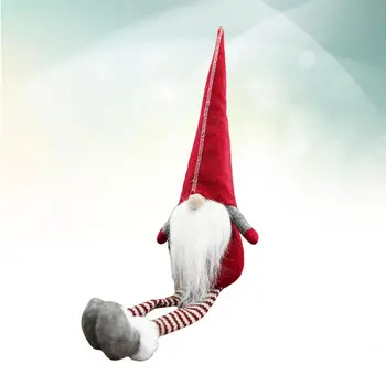 Kalėdų Gnome Santa švedijos Skandinavijos Tomte Nisse Ilgas Kojas, Namų Stalo Apdailos Pliušinis Lėlės Gimtadienio Dovana (Raudona)