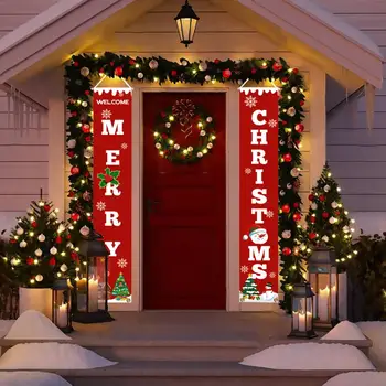 Kalėdų Kabo Vėliavos Linksmų Kalėdų Lauko Puošyba, Kalėdų Papuošalų, Namų Santa Claus Durų Reklama Xams Noel 2019