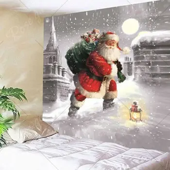 Kalėdų Namo Sienos Gobelenas Animacinių Filmų Lankas Meno Namo Sienos Kabo Gobelenas Sienos Dekoravimas Kalėdų Sienų Dekoras