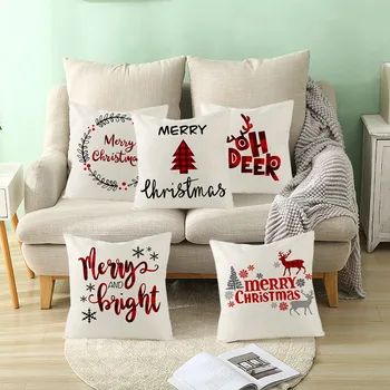 Kalėdų pagalvėlė padengti 45*45 Užvalkalas sofos pagalvėlių Pagalvių užvalkalai Medvilniniai Skalbiniai pagalvių užvalkalus Namų Dekoro Kalėdų Dekoro namai