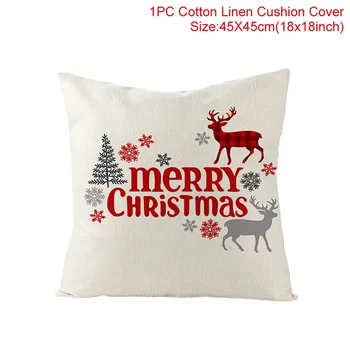 Kalėdų pagalvėlė padengti 45*45 Užvalkalas sofos pagalvėlių Pagalvių užvalkalai Medvilniniai Skalbiniai pagalvių užvalkalus Namų Dekoro Kalėdų Dekoro namai