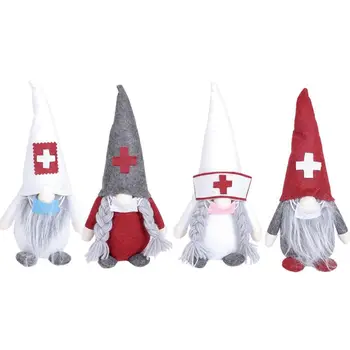 Kalėdų Seniai Skrybėlę Gydytojas, Slaugytoja Švedijos Gnome Santa Pliušiniai Žaislai, Lėlės, Papuošalai Nameliuose Šalis Dekoro Kalėdų Dovana