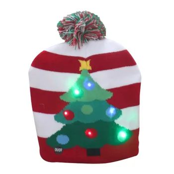 Kalėdų Skrybėlę LED Šviesos-iki Kalėdų Skrybėlės Kalėdos Santa Hat įjungtais švyturėliais Bžūp новогодние украшения 2021