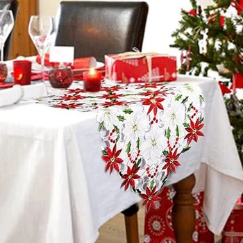 Kalėdų stalo runner 15X70 Colių kalėdų stalo runner prabanga Kalėdų Dekoracijas Poliesterio pluoštas šiuolaikinės tablerunners