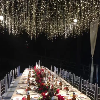 Kalėdų žiburiai, lauko dekoro 5m ašaros 0.4-0.6 m 96 led užuolaidų lempos varveklis string žibintai naujųjų metų vestuves šviesos girlianda