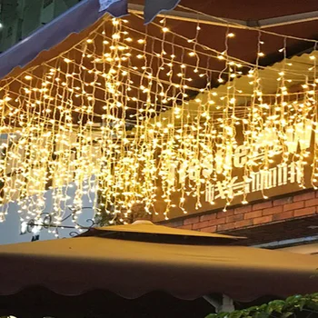 Kalėdų žiburiai, lauko dekoro 5m ašaros 0.4-0.6 m 96 led užuolaidų lempos varveklis string žibintai naujųjų metų vestuves šviesos girlianda