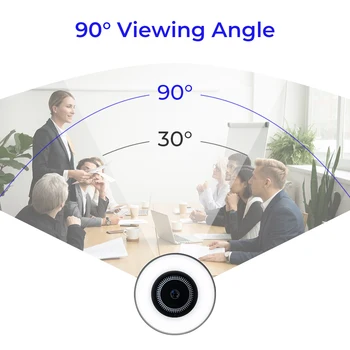 Kamera 1080P mini kamera Užpildyti Šviesos Kamera su Mikrofonu 360 laipsnių web Kamera Pc Vaizdo Gyventi Skambina usb kamera Webcamera
